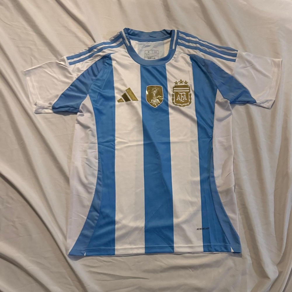 Adidas Blue and White Argentina Soccer Jersey